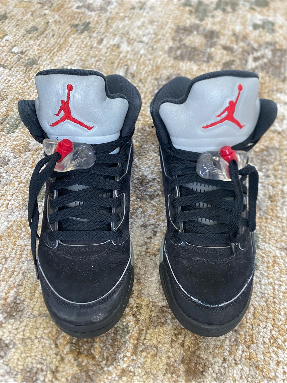 Nike Air Jordan 5 Retro OG Black Metallic Mid-Top Sneakers